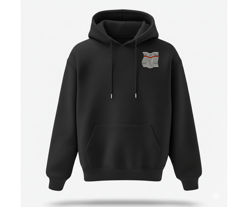 Kıvrım Premium Siyah Sweatshirt tasarım önizlemesi