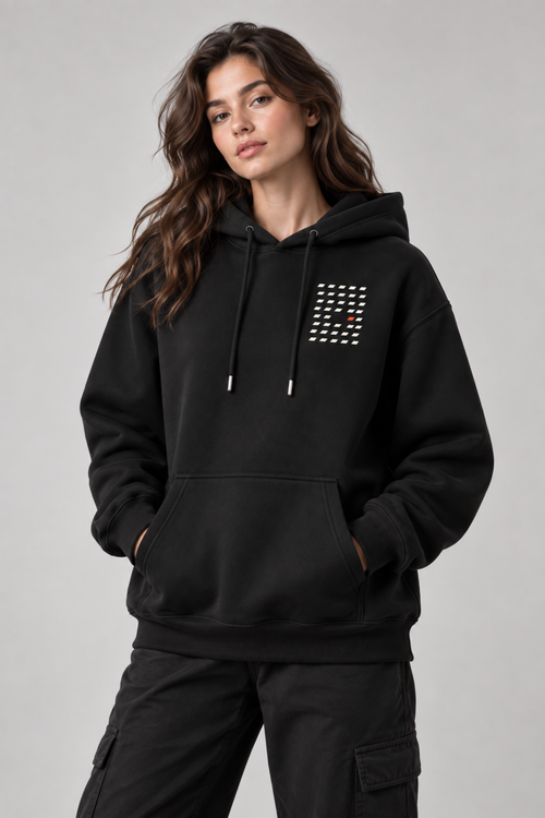 Aralık Premium Siyah Hoodie