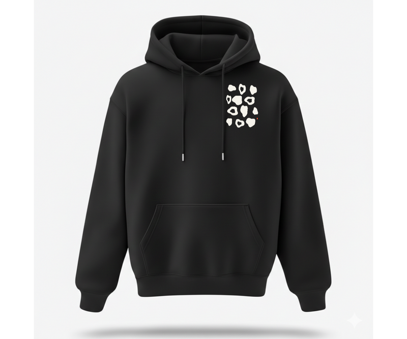 Çakıltaşı Premium Siyah Sweatshirt ön mockup