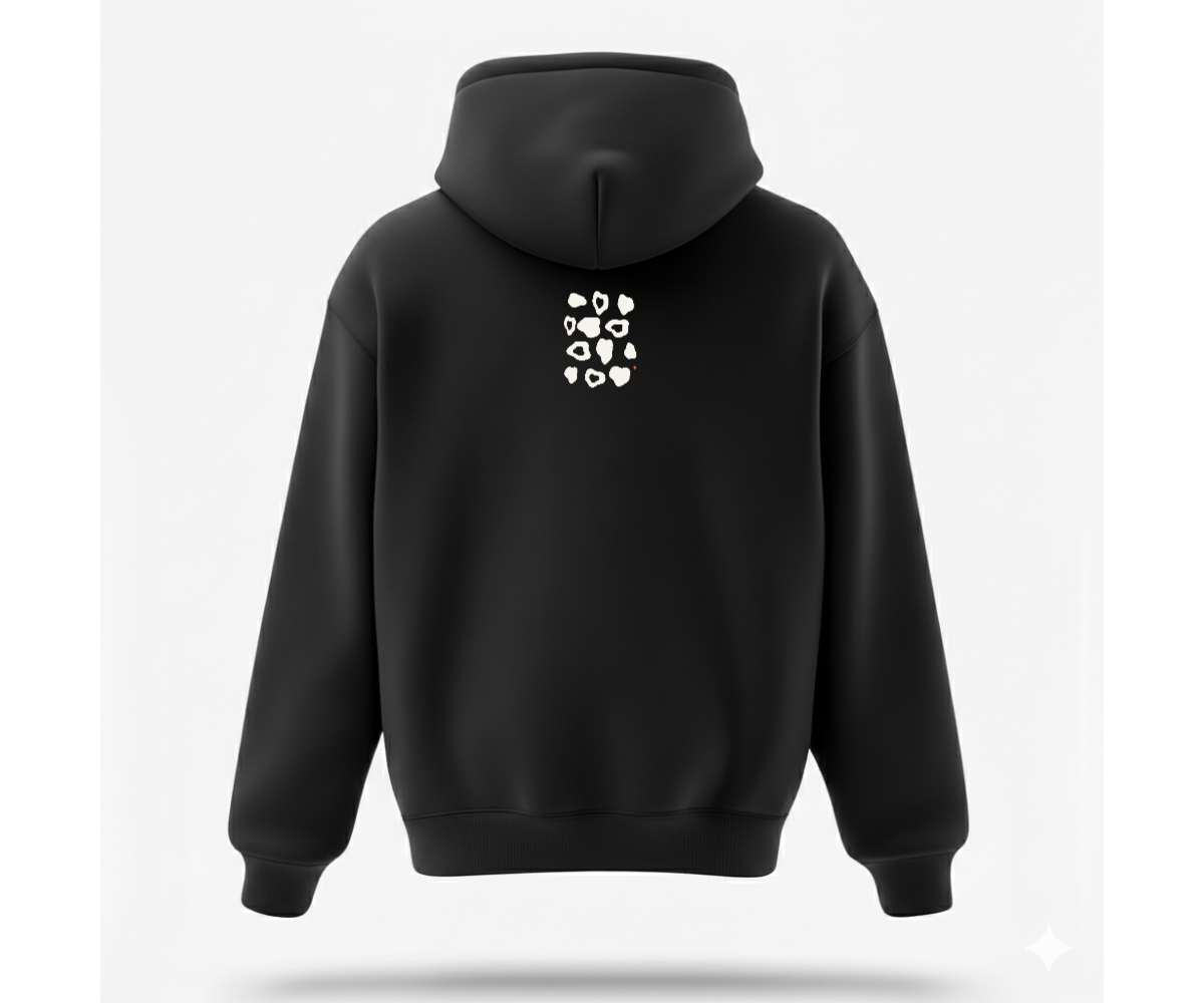 Çakıltaşı Premium Siyah Sweatshirt arka mockup