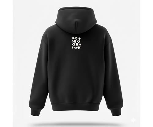 Çakıltaşı Premium Siyah Sweatshirt arka mockup
