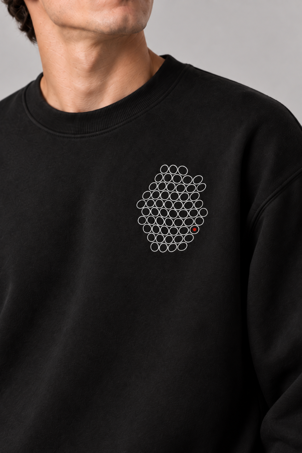 Gözenek Premium Siyah Sweatshirt