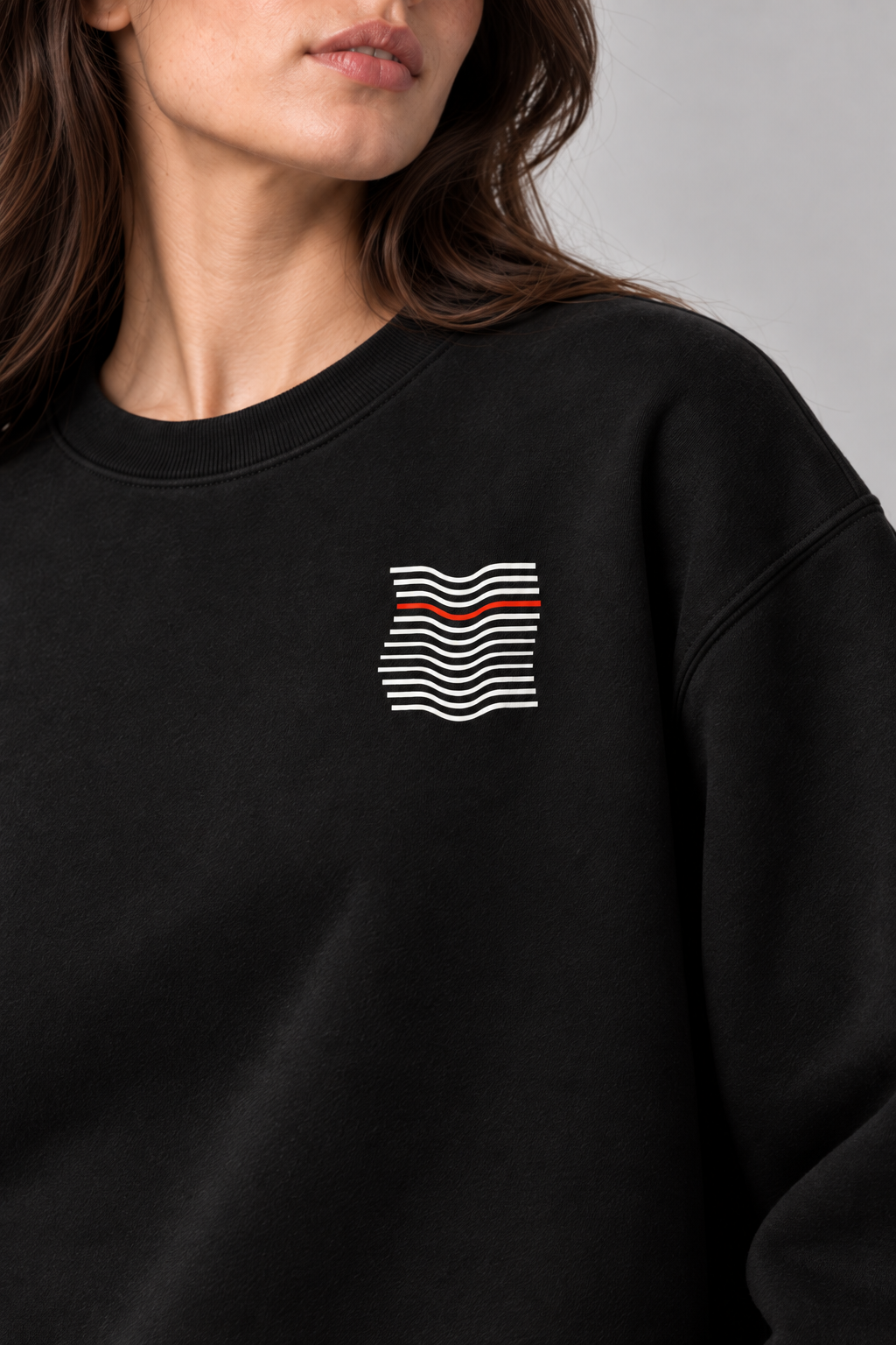 Kıvrım Premium Siyah Sweatshirt