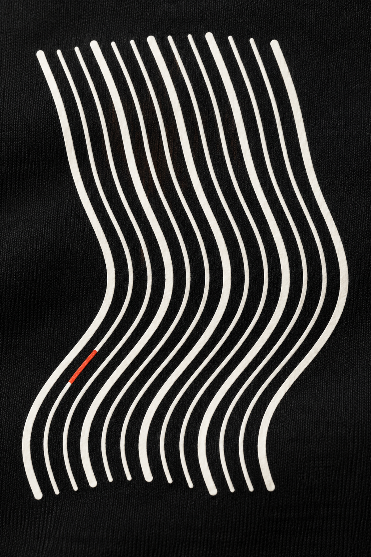 Kavis Premium Siyah Hoodie baskı detay görünümü