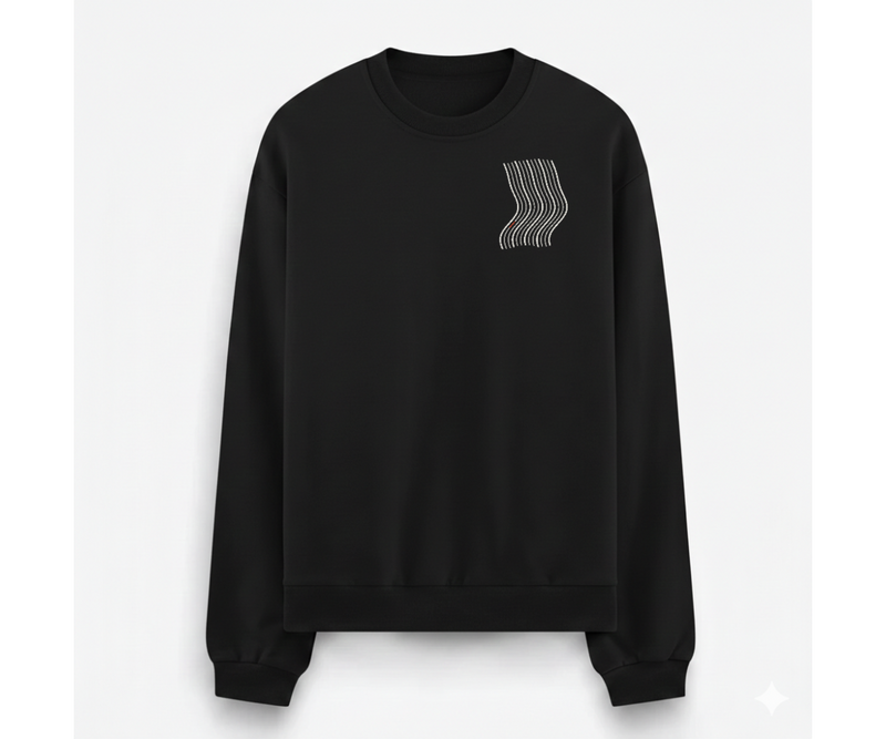 Kavis Premium Siyah Sweatshirt tasarım önizlemesi