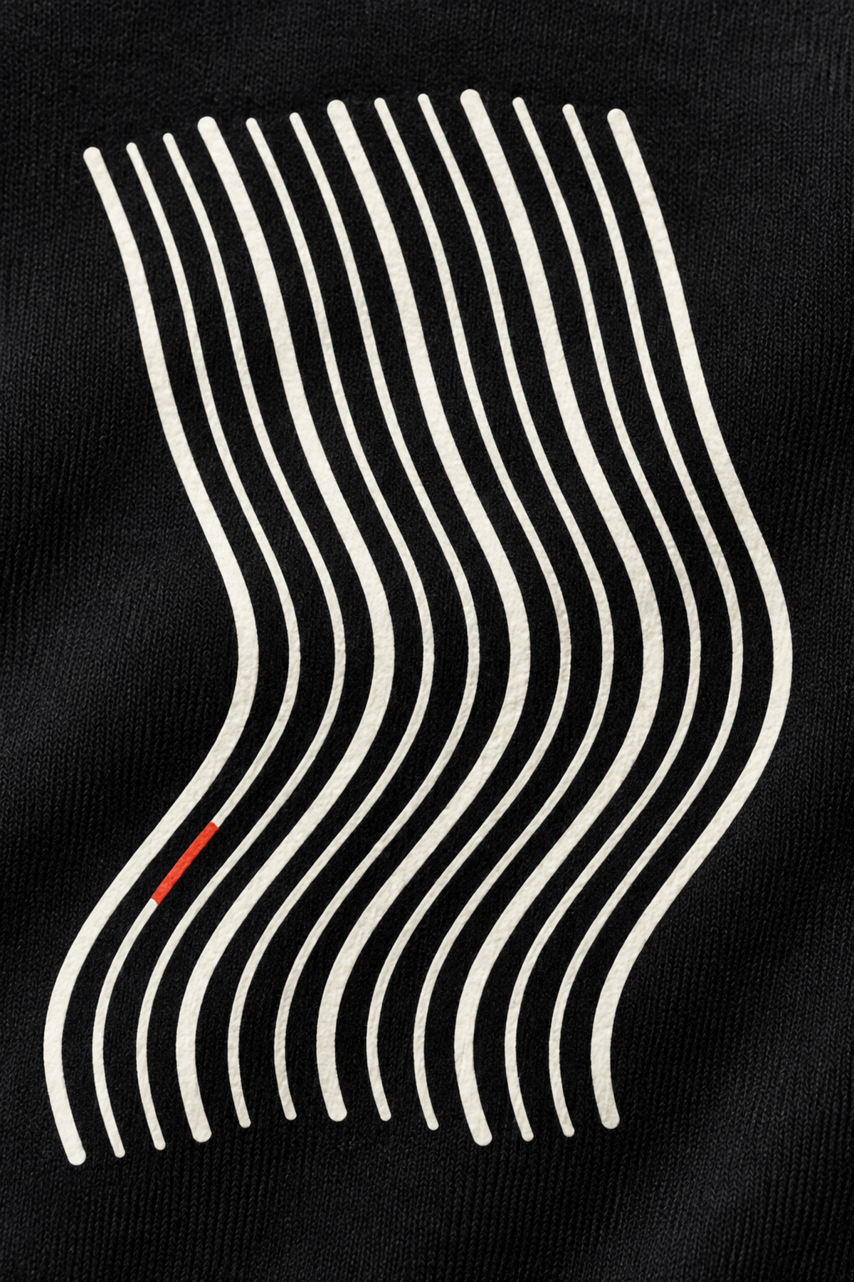 Kavis Premium Siyah Sweatshirt baskı detay görünümü