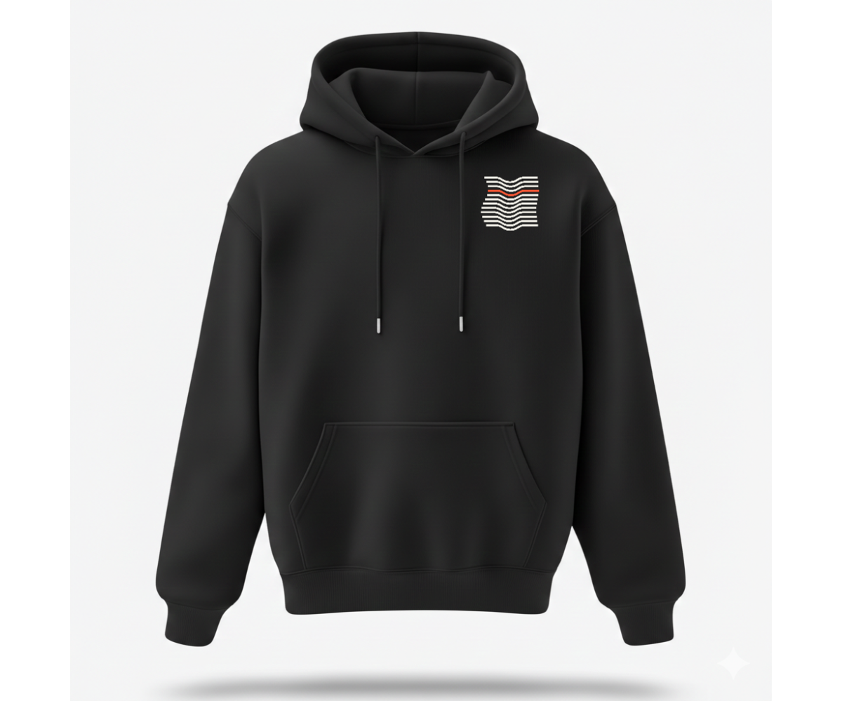 Kıvrım Premium Siyah Sweatshirt tasarım önizlemesi