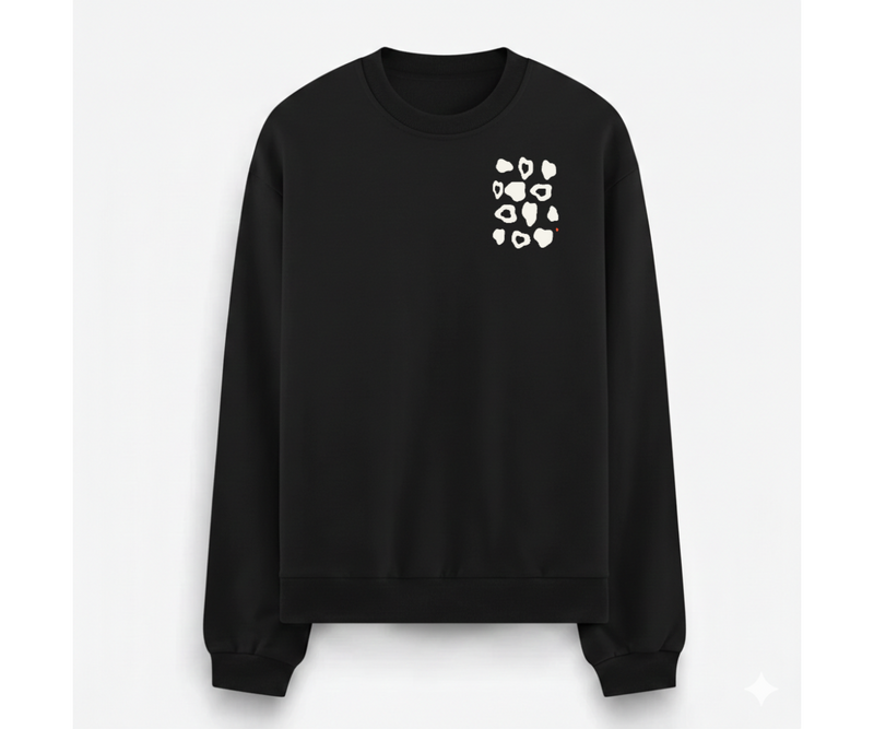 Çakıltaşı Premium Siyah Sweatshirt